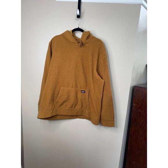 Dickies Men's Mustard Sherpa Size XL hoodie long sleeve pullover pockets polyest - Picture 1 of 7